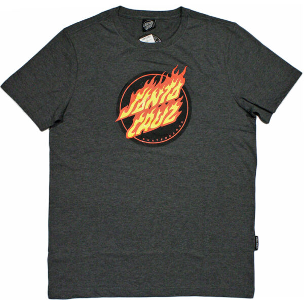 Camiseta SANTA CRUZ Flaming Dot Front Chumbo