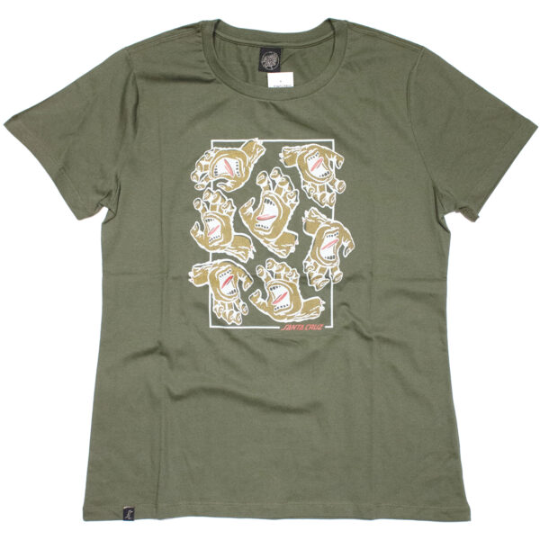 Camiseta SANTA CRUZ Crowd Hand Ss Musgo Feminina