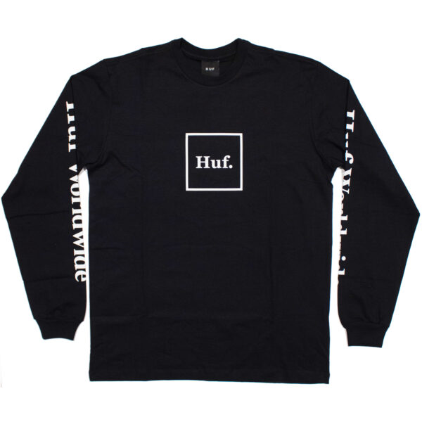 Camiseta HUF Domestic Box Preta Longa