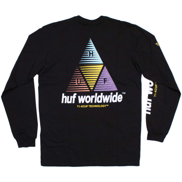 Camiseta HUF Prism Logo Sportif Preta Longa
