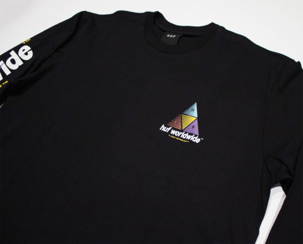 Camiseta HUF Prism Logo Sportif Preta Longa