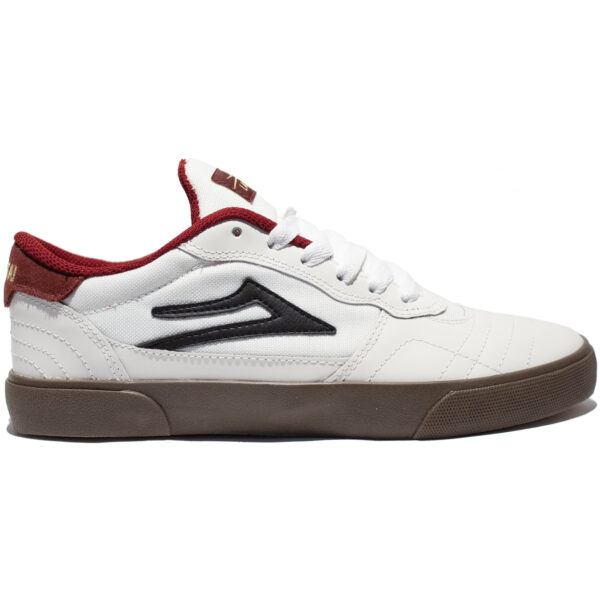 Tênis LAKAI Cambridge White/Burgundy/Brown
