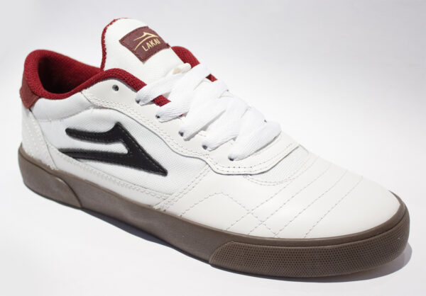 Tênis LAKAI Cambridge White/Burgundy/Brown