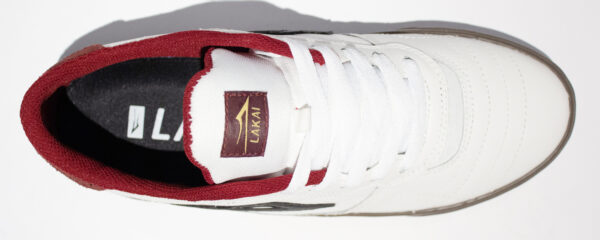 Tênis LAKAI Cambridge White/Burgundy/Brown