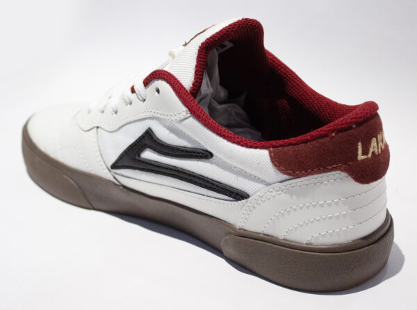 Tênis LAKAI Cambridge White/Burgundy/Brown